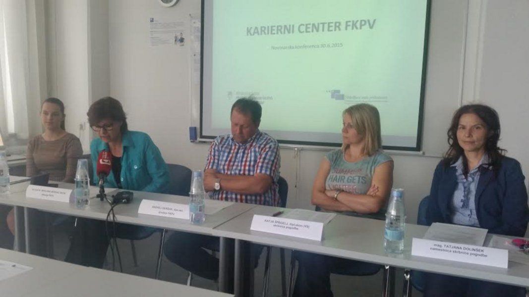 Zaključek projekta Karierni center FKPV, novinarska konferenca 30. 6. 2015