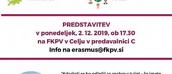 Zakaj na Erasmus+ prakso? Kakšne so prednosti? Kje jo lahko opravljam in kje se prijavim? Vse to in še več na predstavitvi.