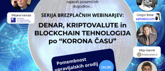 Denar, kriptovalute in blockchain tehnologija po »korona času« – serija brezplačnih webinarjev